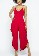 Red Harem Jumpsuit